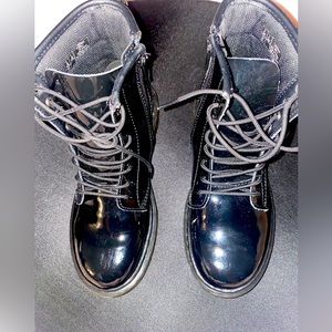 Black Dr. Martens 1460 8-Eye Patent Boot Big Kid